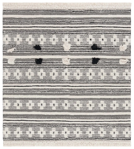 Safavieh Natura 6'-0" x 6'-0" Rug in Black / Ivory