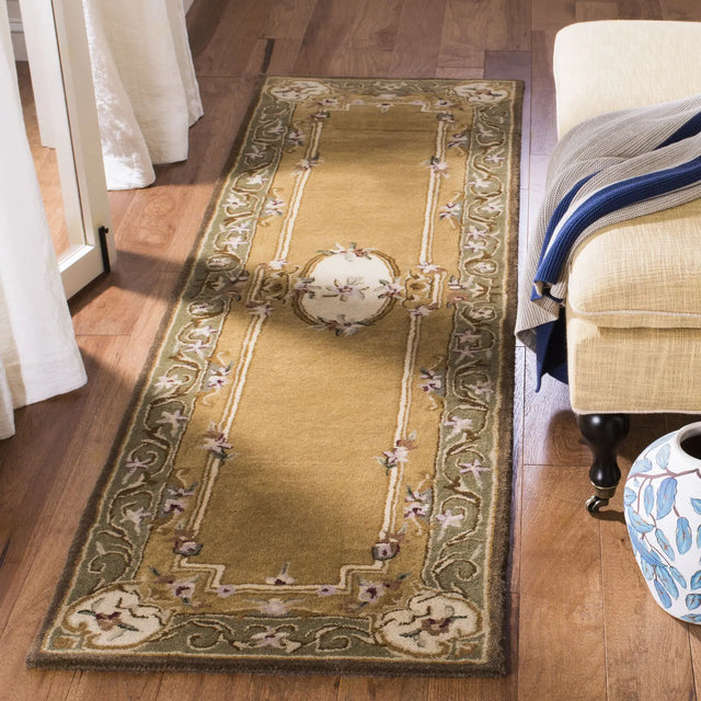 Safavieh Classic 2'-3" x 12'-0" Rug in Light Gold / Green
