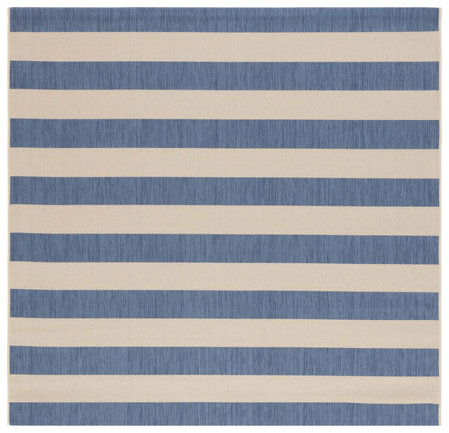 Safavieh Courtyard 6'-7" x 6'-7" Rug in Beige / Blue