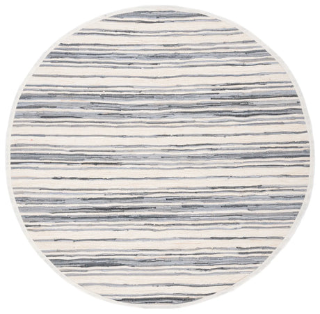 Safavieh Rag Rug 6'-0" x 6'-0" Rug in Ivory / Grey