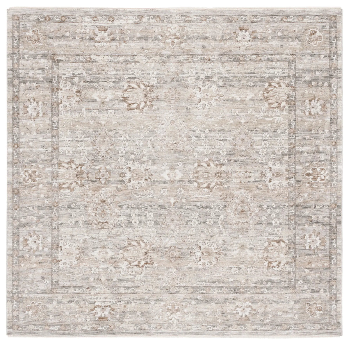 Safavieh Mason 100 6'-3" x 6'-3" Rug in Beige / Dark Grey