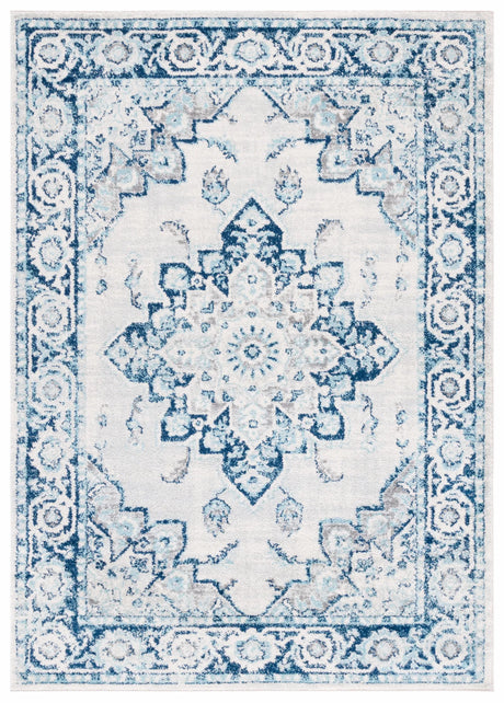 Safavieh Tulum 4'-0" x 6'-0" Rug in Ivory / Blue