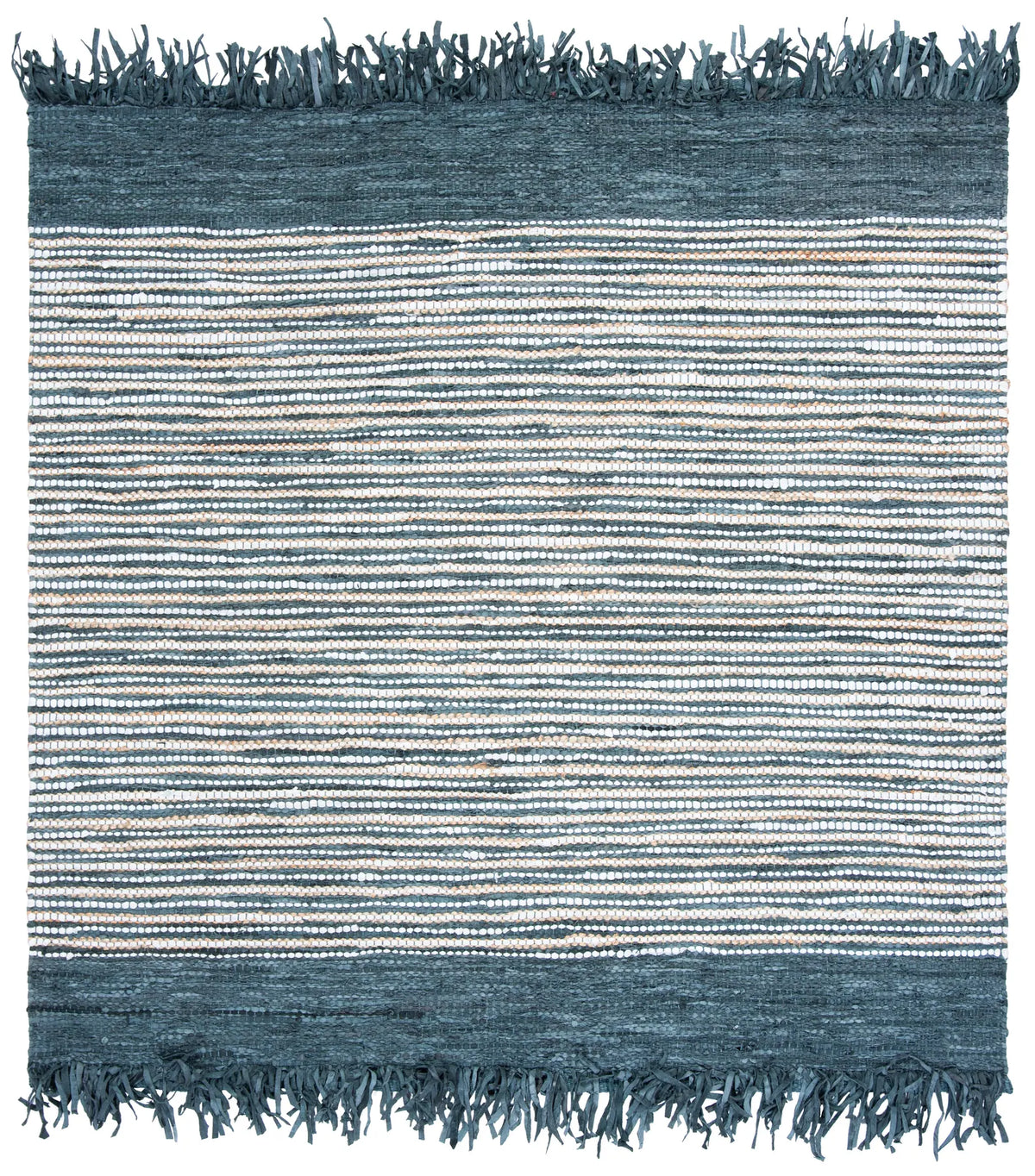 Safavieh Vintage Leather 6'-0" x 6'-0" Rug in Dark Grey / Multi