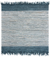 Safavieh Vintage Leather 6'-0" x 6'-0" Rug in Dark Grey / Multi