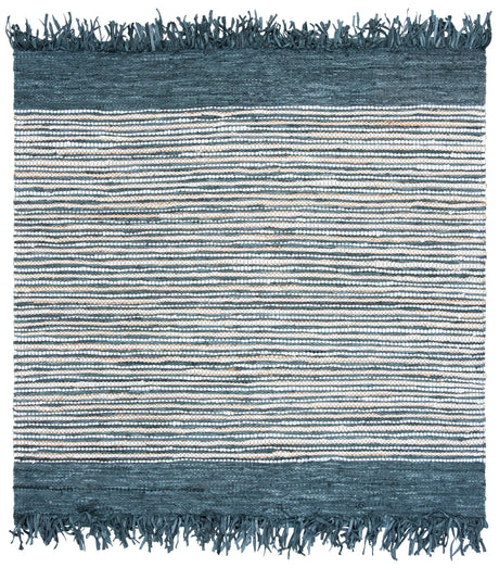 Safavieh Vintage Leather 6'-0" x 6'-0" Rug in Dark Grey / Multi