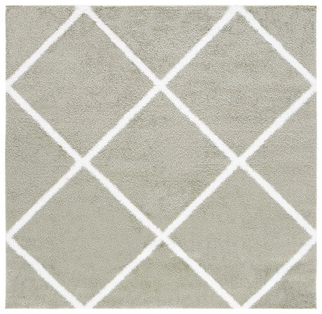 Safavieh Tahoe Shag 6'-7" x 6'-7" Rug in Sage / White