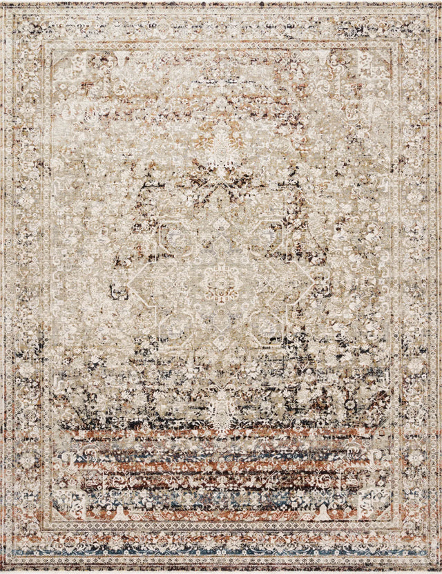 Loloi Theia The-05 Taupe/Brick Rug - main flat