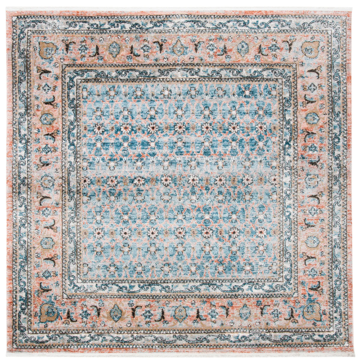 Safavieh Shivan 6'-7" x 6'-7" Rug in Blue / Rose