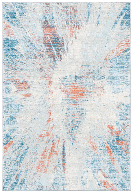 Safavieh Tulum 4'-0" x 6'-0" Rug in Blue / Pink