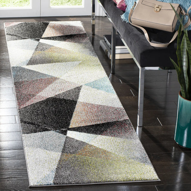 Safavieh Porcello 2'-3" x 10'-0" Rug in Grey / Multi