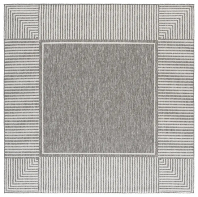 Safavieh Beach House 6'-7" x 6'-7" Rug in Grey / White
