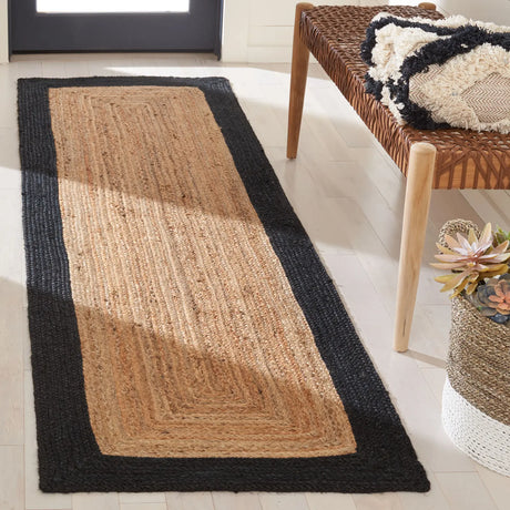 Safavieh Natural Fiber 2'-3" x 10'-0" Rug in Natural / Black