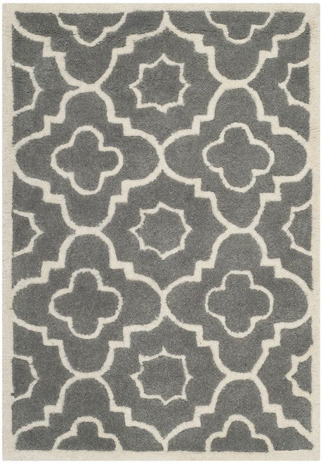 Safavieh Chatham 2'-0" x 3'-0" Rug in Dark Grey / Ivory