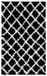 Safavieh Sgd-Dallas Shag 3'-0" x 5'-0" Rug in Black / Ivory