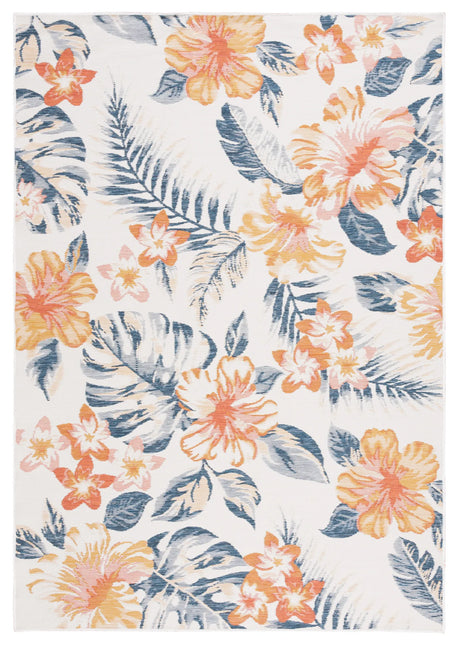 Safavieh Sunrise 4'-0" x 5'-7" Rug in Ivory / Rust Blue