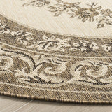 Safavieh Courtyard 5'-3" x 5'-3" Rug in Creme / Brown