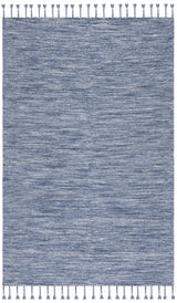 Safavieh Dhurries 4'-0" x 6'-0" Rug in Navy / Beige