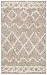 Safavieh Equinox Shag 3'-0" x 5'-0" Rug in Beige / Ivory