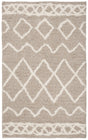 Safavieh Equinox Shag 3'-0" x 5'-0" Rug in Beige / Ivory