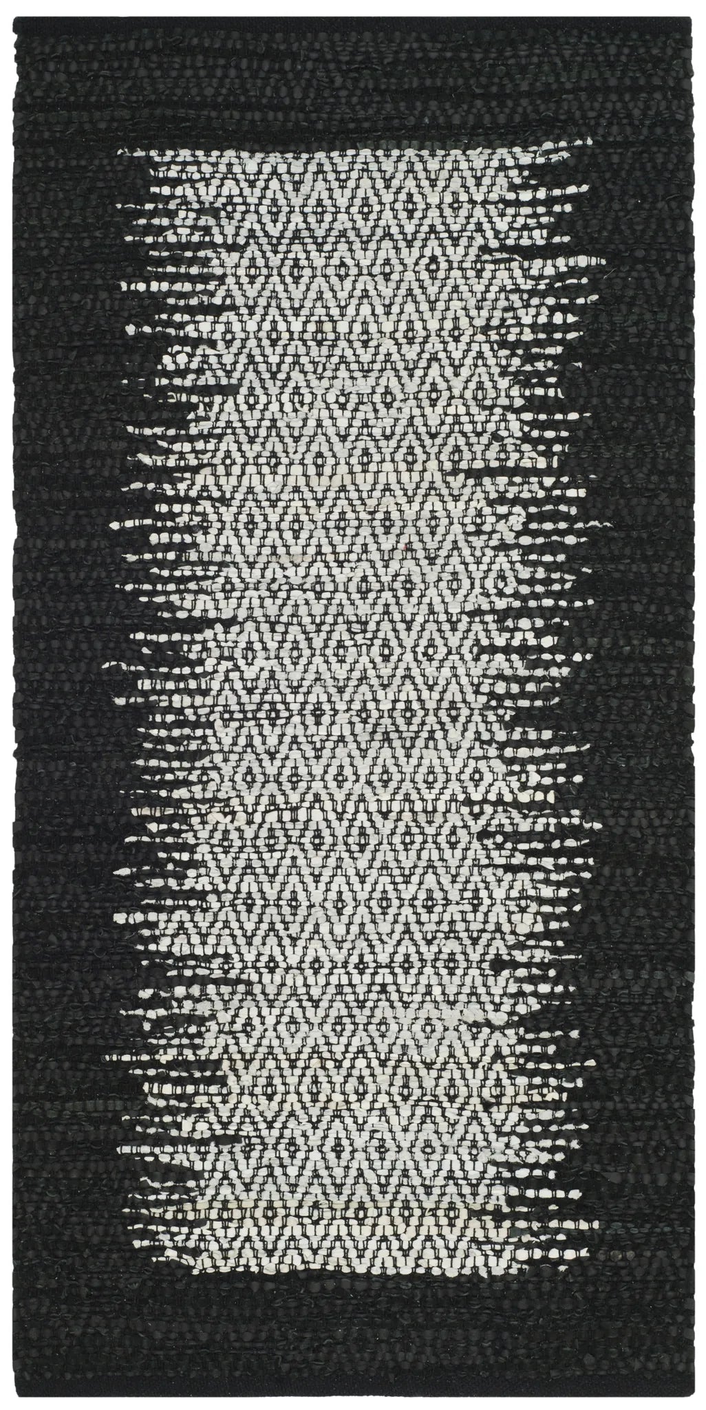 Safavieh Vintage Leather 2'-0" x 3'-0" Rug in Light Grey / Black