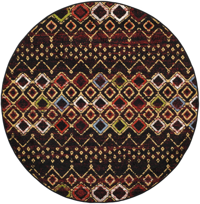 Safavieh Amsterdam 10'-0" x 10'-0" Rug in Black / Multi