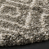 Safavieh Hudson Shag 5'-0" x 5'-0" Rug in Grey / Ivory