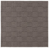 Safavieh Sisal All-Weather 6'-7" x 6'-7" Rug in Black / Grey