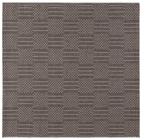 Safavieh Sisal All-Weather 6'-7" x 6'-7" Rug in Black / Grey