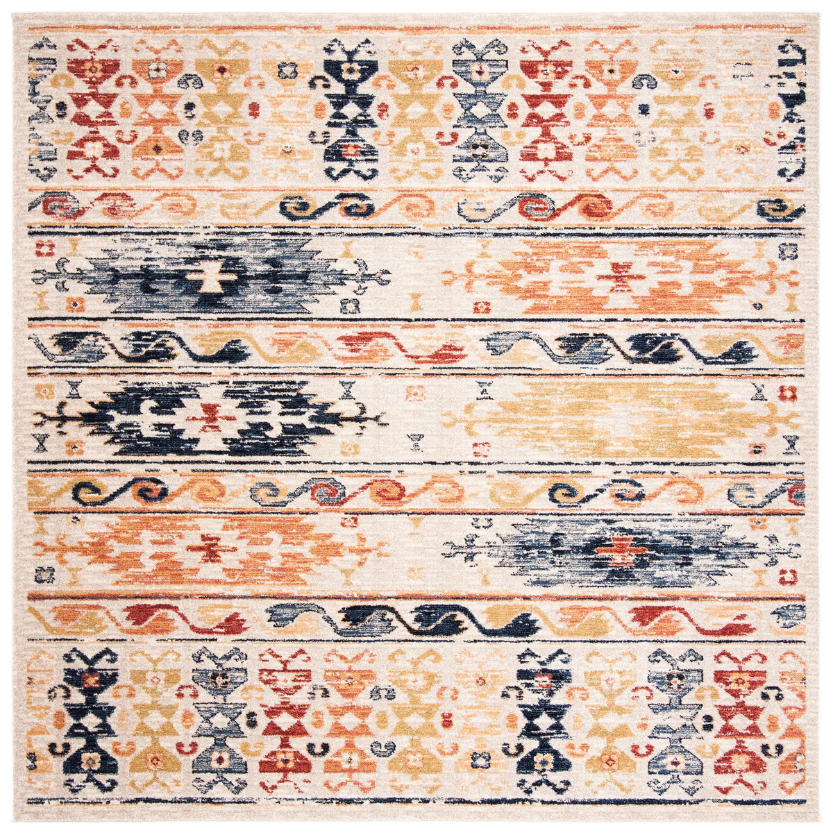 Safavieh Charleston 6'-7" x 6'-7" Rug in Ivory / Rust