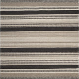 Safavieh Dhurries 6'-0" x 6'-0" Rug in Natural / Black