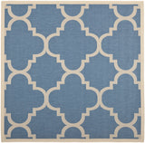 Safavieh Courtyard 6'-7" x 6'-7" Rug in Blue / Beige