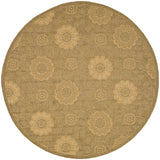 Safavieh Courtyard 6'-7" x 6'-7" Rug in Gold / Natural
