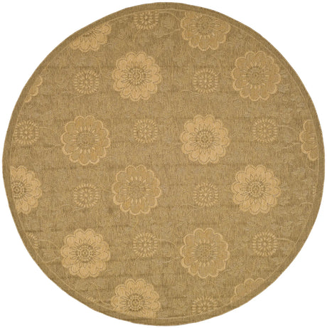 Safavieh Courtyard 6'-7" x 6'-7" Rug in Gold / Natural