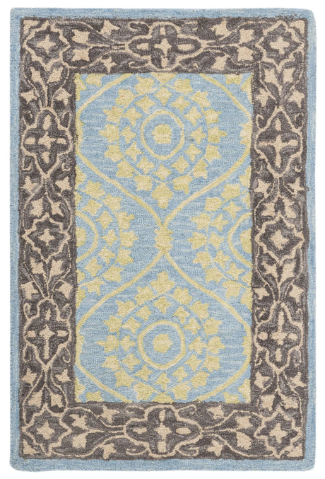 Safavieh Suzani 2'-0" x 3'-0" Rug in Chocolate / Yellow