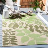 Safavieh Courtyard 6'-7" x 9'-6" Rug in Cream / Green