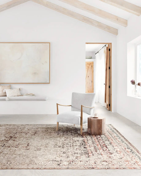 Loloi Theia The-05 Taupe/Brick Rug - room scene 1
