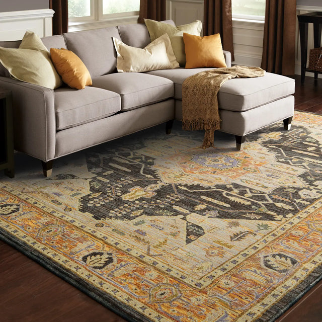 Oriental Weavers Sphinx Andorra 7138B Gold/Grey Rugs - room scene