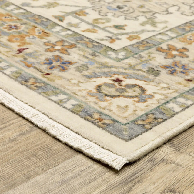 Oriental Weavers Lucca 2063Y Ivory/ Multi Rug - corner detail