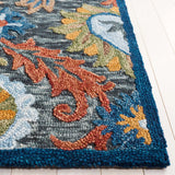 Safavieh Blossom 4'-0" x 6'-0" Rug in Charcoal / Orange
