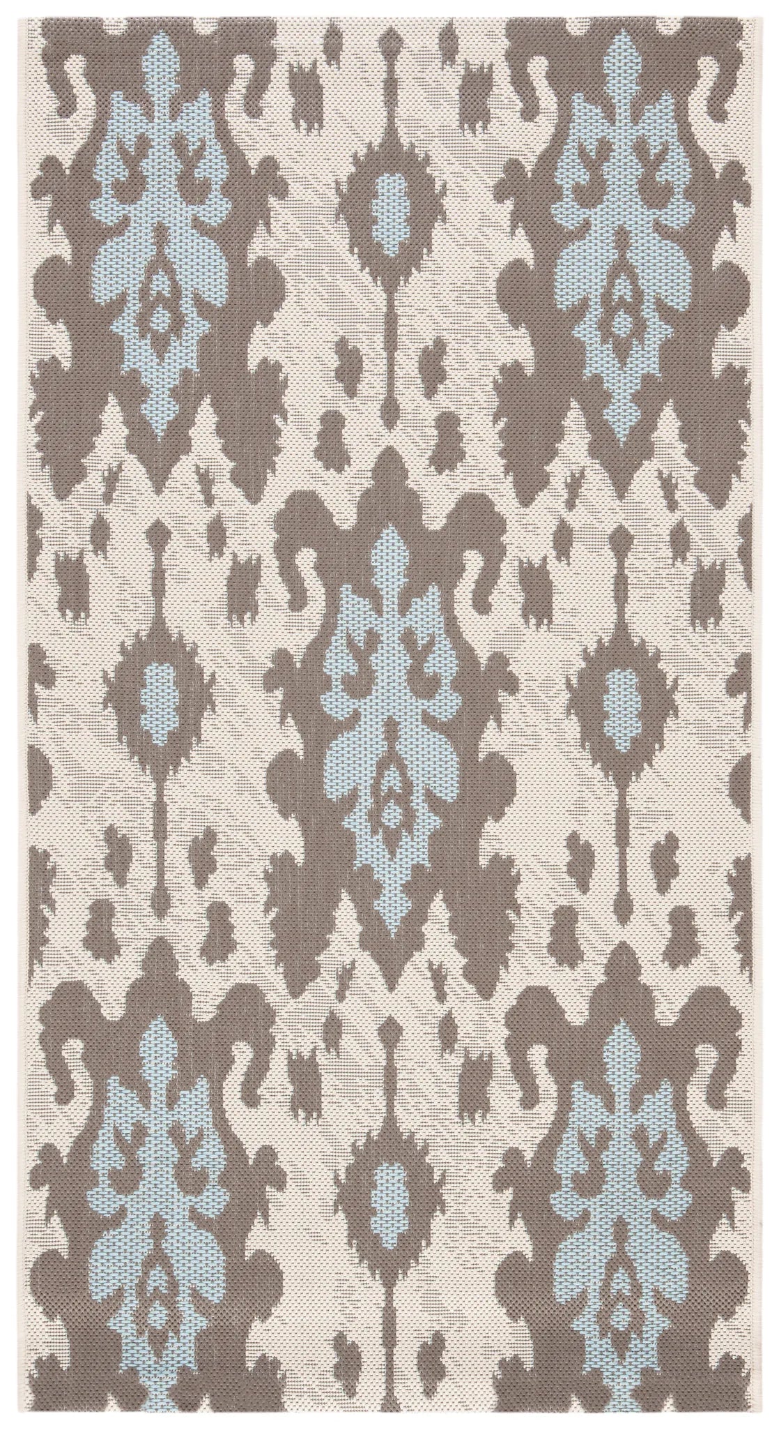 Safavieh Courtyard 2'-7" x 5'-0" Rug in Beige Dk Beige / Aqua Weft