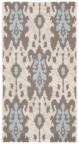 Safavieh Courtyard 2'-7" x 5'-0" Rug in Beige Dk Beige / Aqua Weft