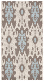 Safavieh Courtyard 2'-7" x 5'-0" Rug in Beige Dk Beige / Aqua Weft
