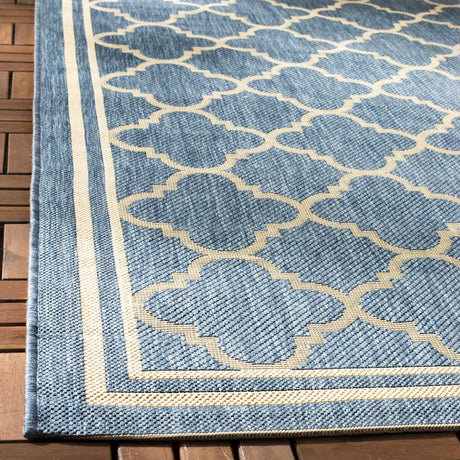 Safavieh Courtyard 5'-3" x 7'-7" Rug in Blue / Beige