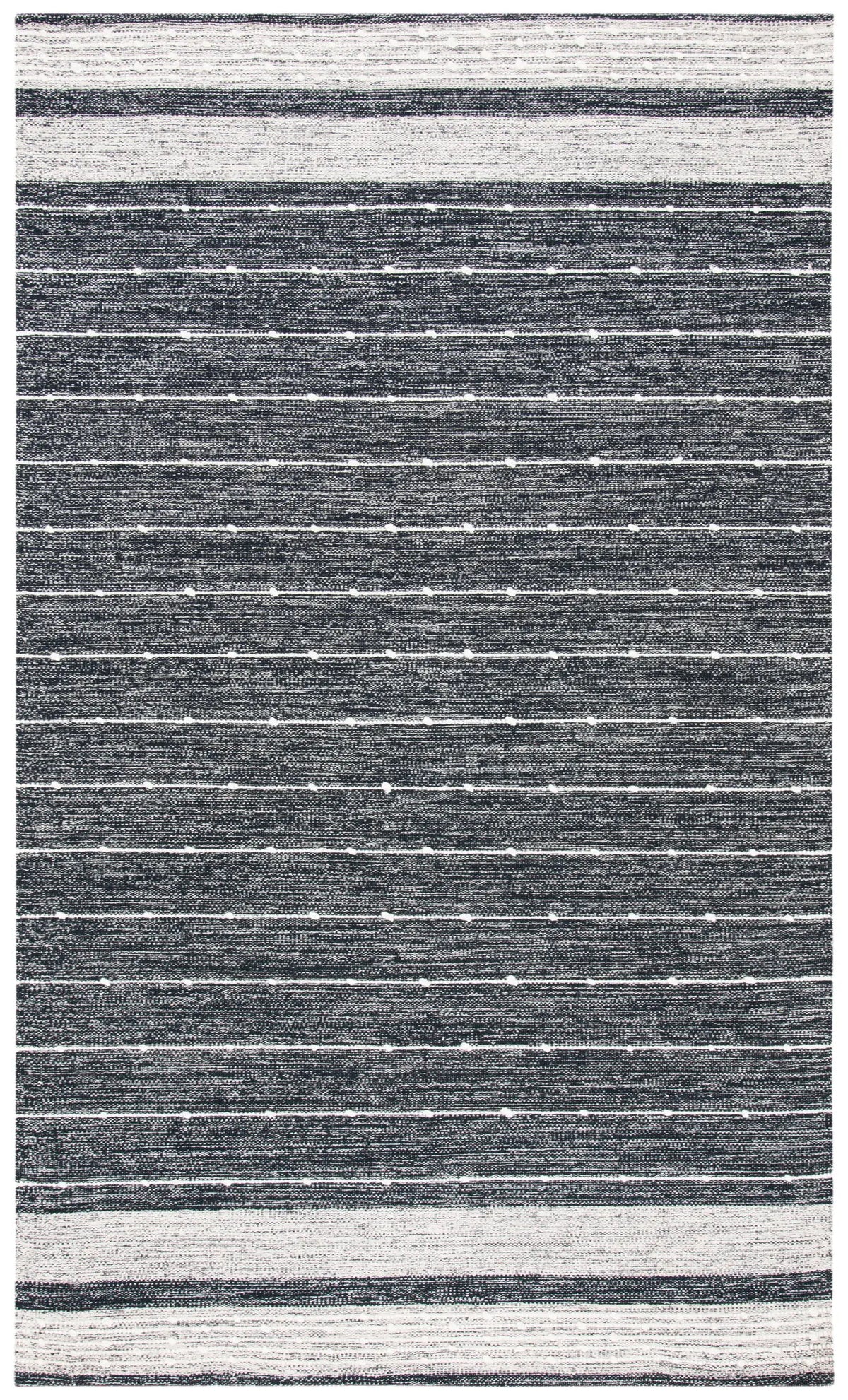 Safavieh Striped Kilim 4'-0" x 6'-0" Rug in Black / Ivory