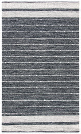 Safavieh Striped Kilim 4'-0" x 6'-0" Rug in Black / Ivory