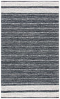 Safavieh Striped Kilim 4'-0" x 6'-0" Rug in Black / Ivory