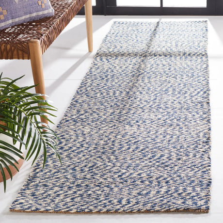 Safavieh Natural Fiber 2'-6" x 10'-0" Rug in Blue / Ivory