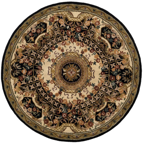 Safavieh Classic 6'-0" x 6'-0" Rug in Black / Gold