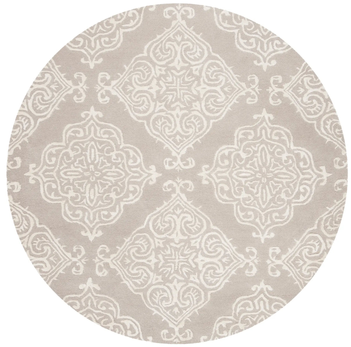 Safavieh Glamour 6'-0" x 6'-0" Rug in Silver / Ivory