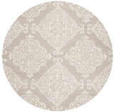 Safavieh Glamour 6'-0" x 6'-0" Rug in Silver / Ivory